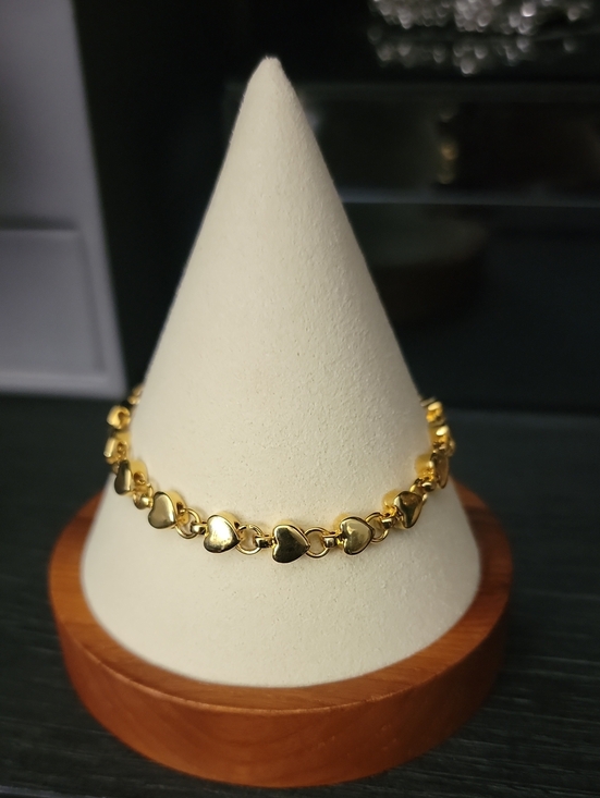 Jewelry - Gold Heart Link Bracelet - Women Jewelry